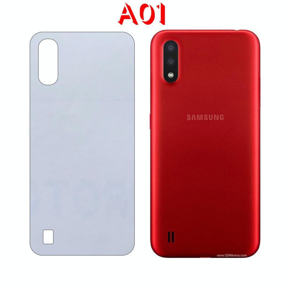 Miếng Dán Lưng Samsung A01 Decal Trong Nhám Chống Vân Tay
