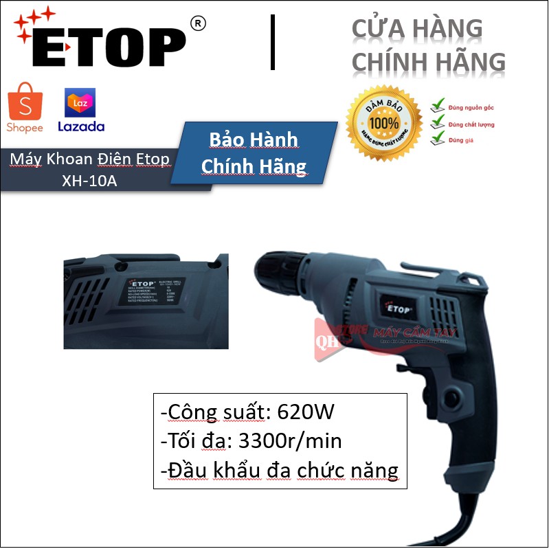 Máy Khoan | Máy khoan ETOP XH-10A | Công Suất Khủng 620w | SX Tại THái Lan Theo Công Nghệ Nhật Bản.