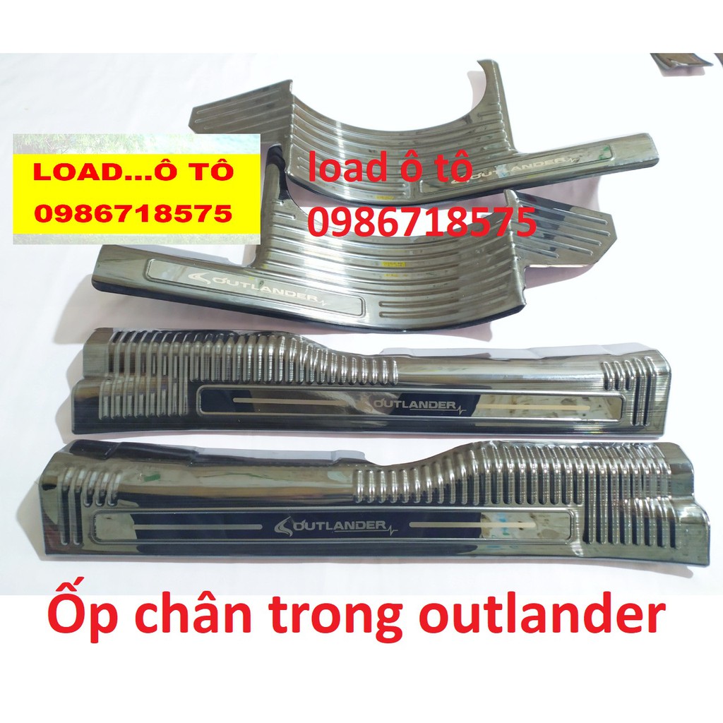 Ốp Bậc Bước Chân Outlander 2019-2021 Mẫu titan Cao Cấp