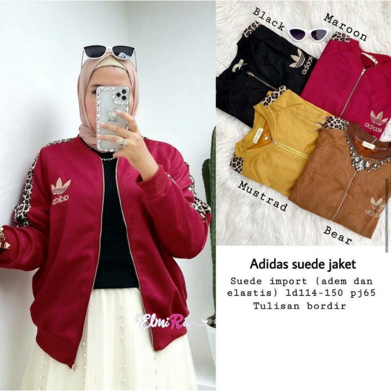 Áo khoác da lộn Adidas
