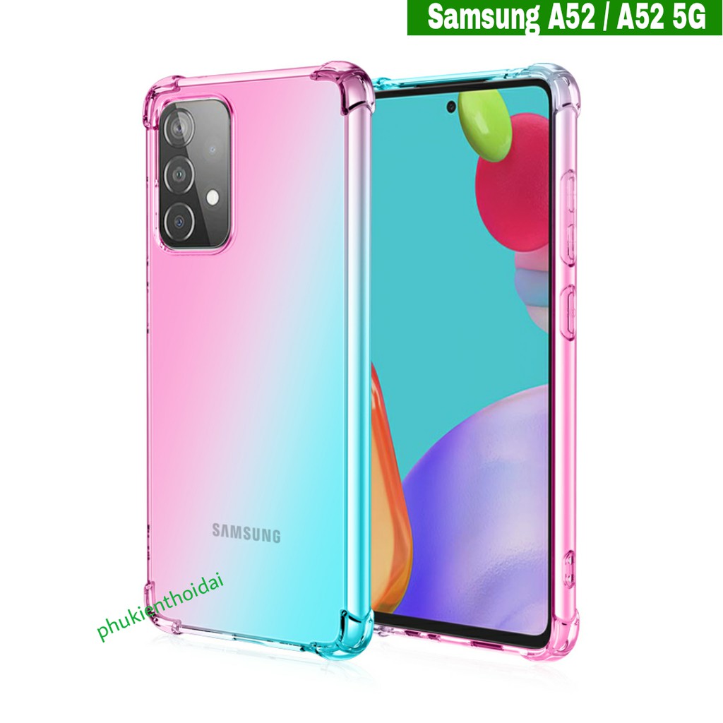 Ốp lưng Samsung A52 / A52 5G / A52S 5G dẻo đa sắc lồi 4 góc thời trang chống sốc