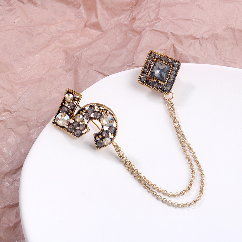 Ghim Cài Áo Phối Dây Và Mặt Số 5 Phong Cách Hàn Quốc Thời Trang Cho Nữ