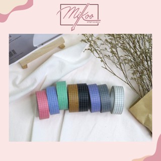 [ MS 0503 ] WASHI TAPE CARO nhiều màu sắc dùng trang trí BULLET JOURNAL, sách vở