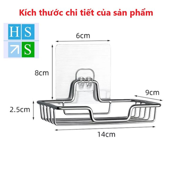 KHAY XÀ BÔNG inox dán tường giá treo đựng đồ nhà tắm tiện lợi kệ đựng xà phòng siêu dính thép không gỉ - HS Shop Đà Nẵng