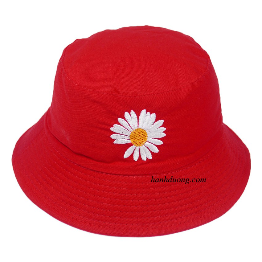 Mũ bucket 2 mặt họa tiết hoa cúc - Chất liệu vải Kaki oát mềm tạo cảm giác thoải mái cho người đội