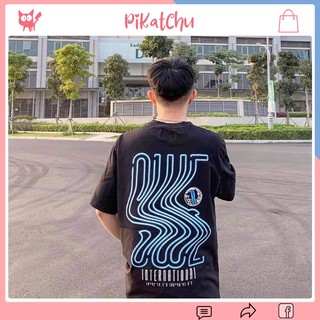 [Hàng cao cấp] Áo thun tay lỡ, áo phông nam nữ unisex sóng form rộng vải cotton 1hitshop _PiKatChu