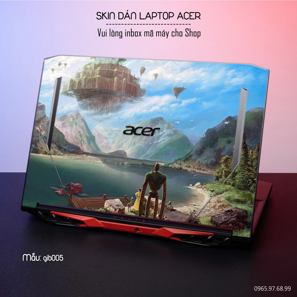 Dán decal cho các dòng Laptop Acer in hình dêc thương cực đẹp theo yêu cầu