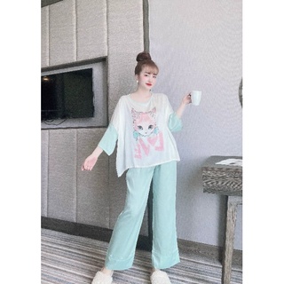 Đồ Bộ Dài Lụa Latin Freesize 40-60kg From Cánh Dơi