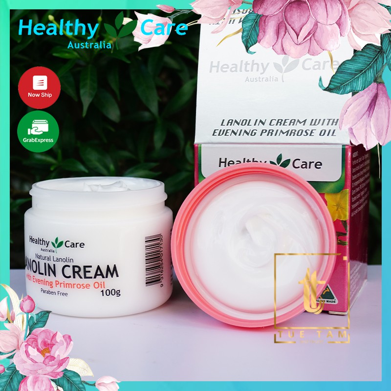 Kem Dưỡng Da Từ Nhau Thai Cừu Và Tinh Dầu Hoa Anh Thảo - HEALTHY CARE LANOLIN 100GR (CHUẨN ÚC)