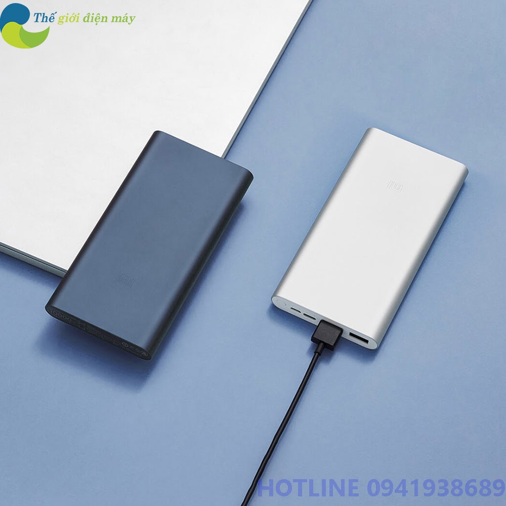 Pin sạc dự phòng Xiaomi 10000mah Gen 3 - Bảo hành 6 tháng - Shop Thế giới điện máy