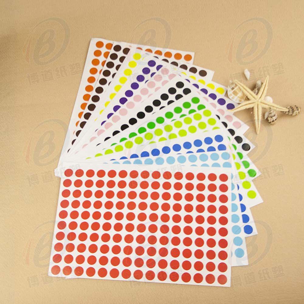 Bộ 5 Tấm Nhãn Dán Hình Tròn Nhiều Màu Sắc Dùng Trang Trí Quà Tặng