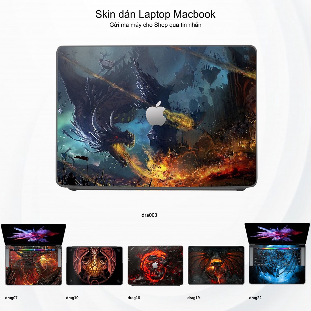 Skin dán Macbook mẫu rồng (đã cắt sẵn, inbox mã máy cho shop)