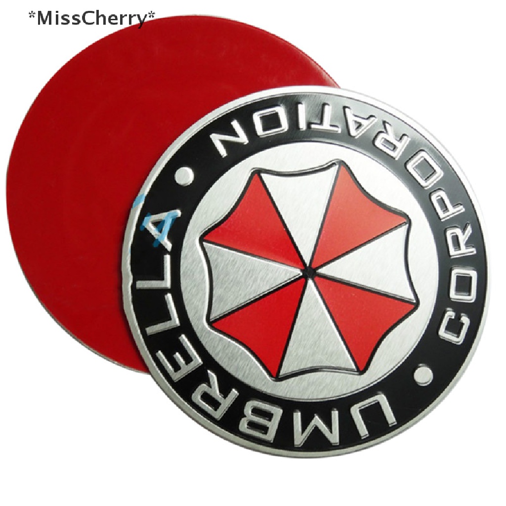 Huy hiệu dán trang trí hợp kim nhôm chữ cái Umbrella Corporation 3D độc đáo