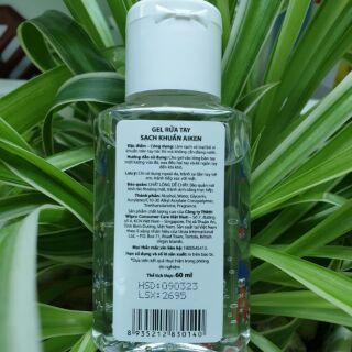 (Hot) Nước rửa tay khô Aiken 60ml