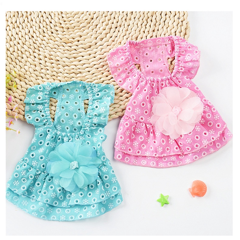 {27Pets} Đầm Công Chúa Màu Hồng Mùa Hè Mới Cho Thú Cưng Bomei