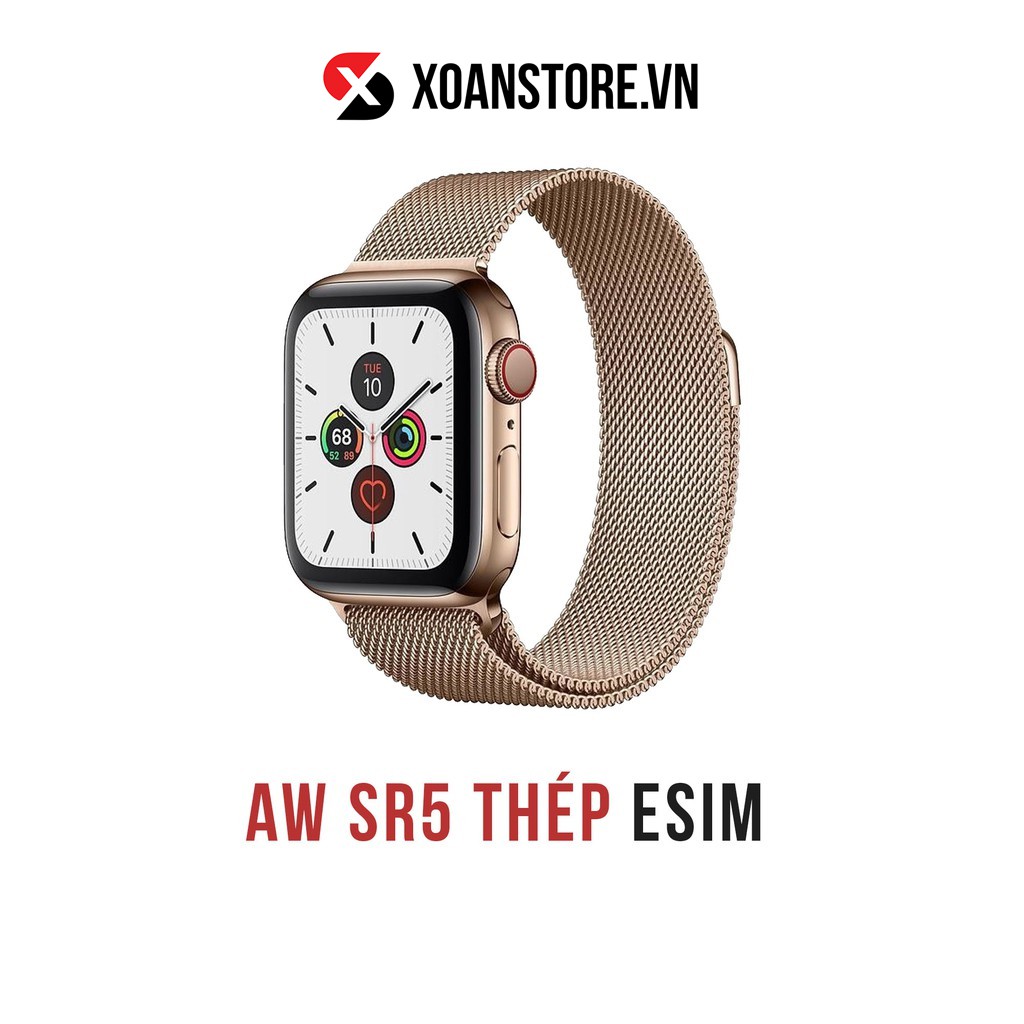 ĐỒNG HỒ APPLE WATCH SERIES 5 Thép 40mm và 44mm LTE chạy ESIM mới 99% bảo hành 12 tháng LỖI LÀ ĐỔI tại Xoăn Store