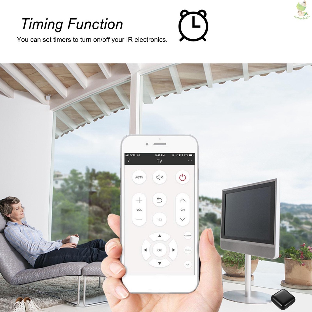 WiFi-IR Remote IR Control Hub Wi-Fi(2.4Ghz) Enabled Infrared Universal Remote Controller For Air Conditioner TV Using Tuya Smart Life APP Compatible with Alexa Google Home Voice Control