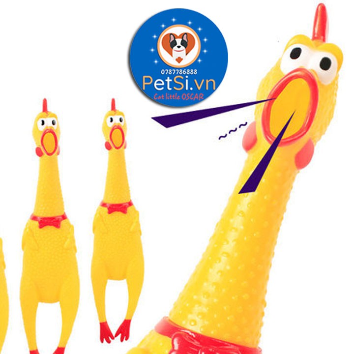 Đồ Chơi Cho Pet Gà Bóp Kêu ò ó o