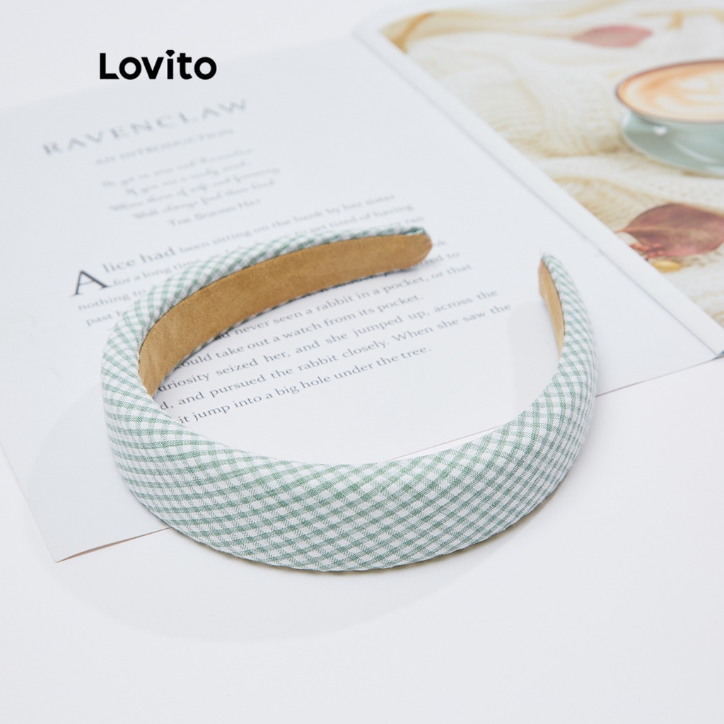 Băng đô Lovito màu kẹo thiết kế kẻ sọc giản đơn L18X619 (xanh lam nhạt/xanh lục nhạt/hồng/vàng)