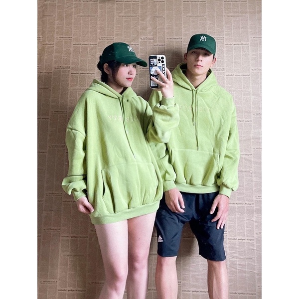 Áo Hoodie Chữ Mặt Trước Chất Nỉ 2 Lớp Dày Dặn Form Rộng Tay Phồng - Unisex Nam Nữ ( Ảnh Thật )
