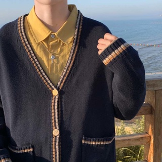 Áo len Cardigan viền kẻ