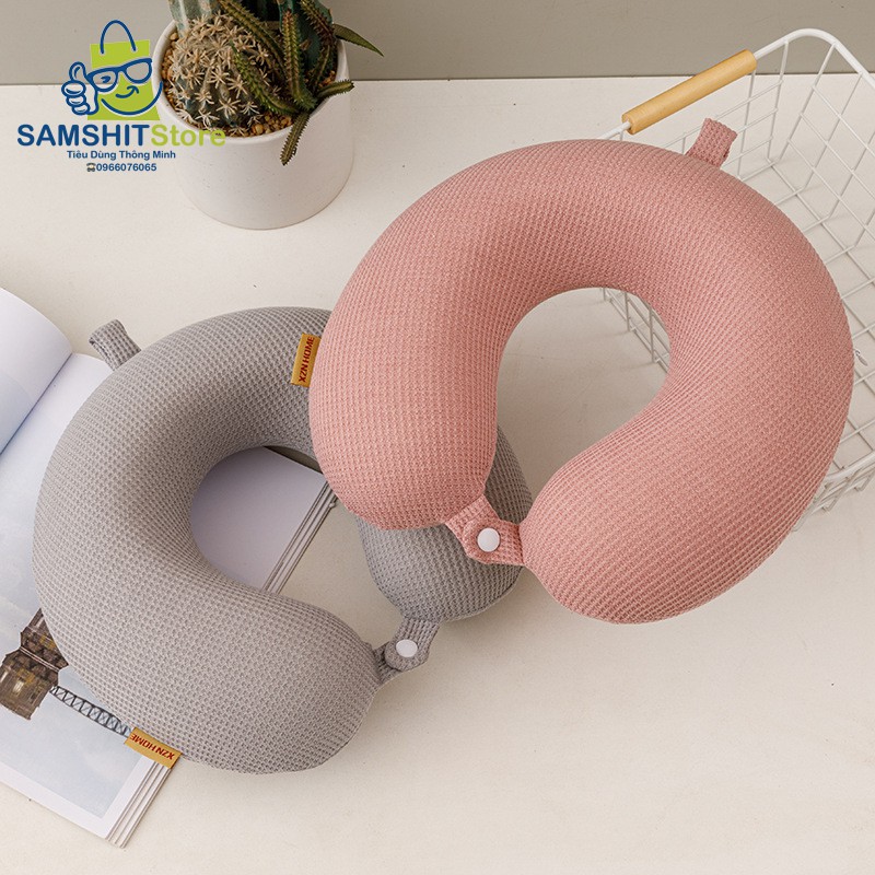 Gối Kê Cổ Chữ U Vải Lưới Dệt Thoáng Khí Sang Trọng Cho Dân Văn Phòng, Ô Tô, Học Sinh, Sinh Viên, Du Lịch - GCU13