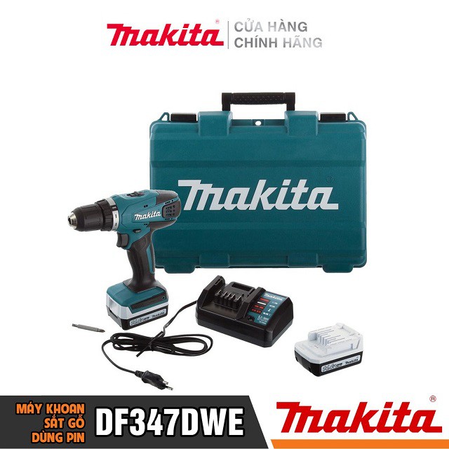 [Chính Hãng] Máy Khoan Bắt Vít Dùng Pin Makita DF347DWE (14.4V-1.5AH) Bảo Hành Tại Các TTBH Toàn Quốc