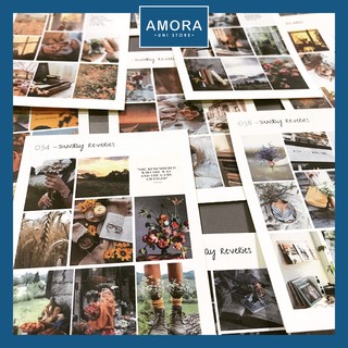 Sticker dán Set 10 tờ - 90 ảnh chụp khác nhau dùng để trang trí sổ tay phong cách Vintage Sunday 3634 - Amora UNI