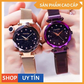ĐỒNG HỒ NỮ MENOTS DÂY LỤA KIM LOẠI KHÓA NAM CHÂM MẶT VÁT CẠNH 3D SIÊU SANG CHẢNH CỰC ĐẸP [HÀNG CAO CẤP]