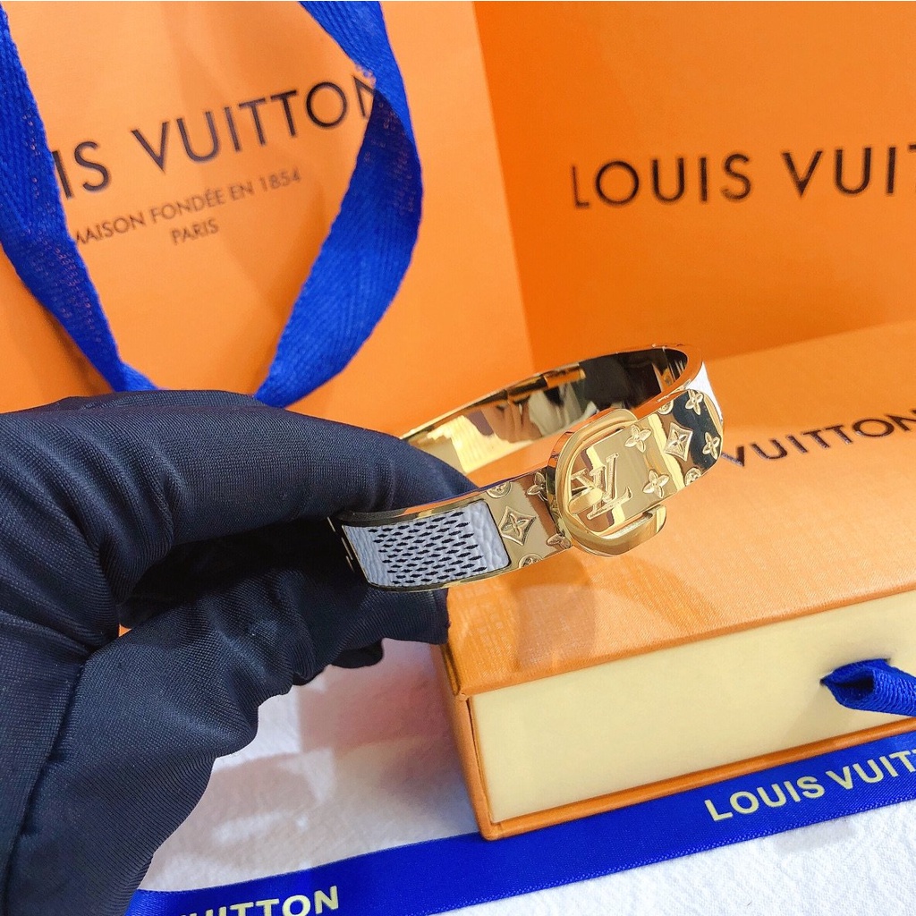 LOUIS VUITTON Vòng Tay Lv Chất Liệu Thép Titan