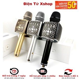 Giá siêu tốt micro karaoke bluetooth cao cấp ys-95 tích hợp loa bass không dây dùng hát tại nhà - livetream