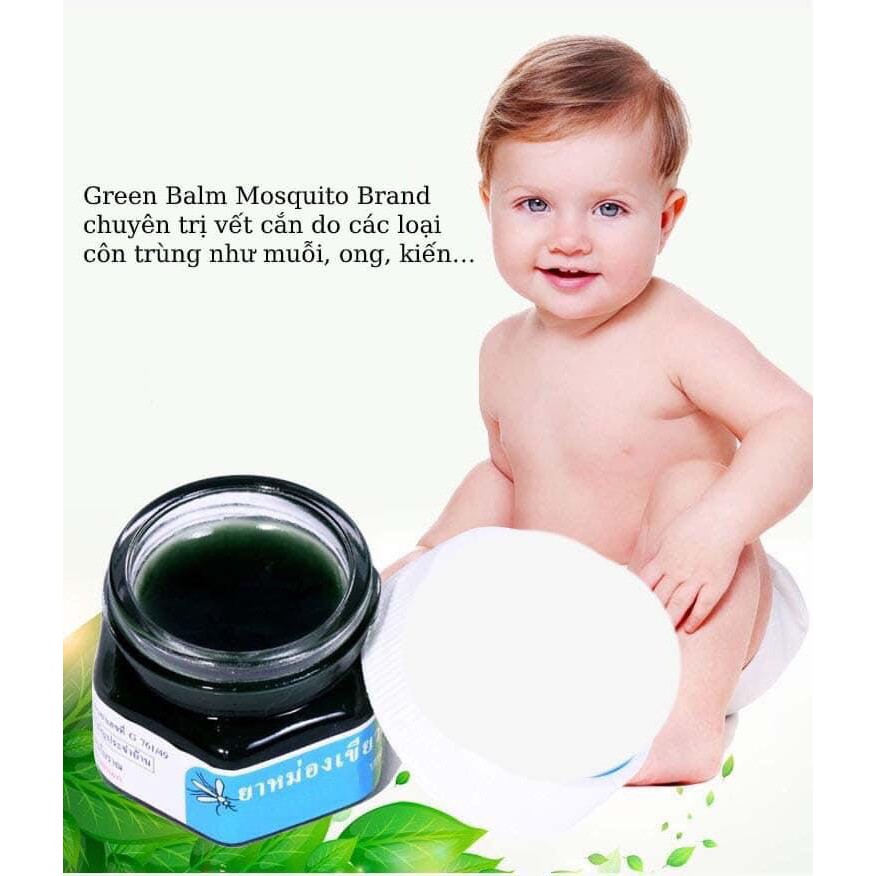 Lọ Bôi Muỗi GREEN BALM MOSQUITO BRAND THÁI LAN - Dầu Bôi Vết Muỗi Đốt,Côn Trùng Cắn - Chống Muỗi Chống Côn Trùng