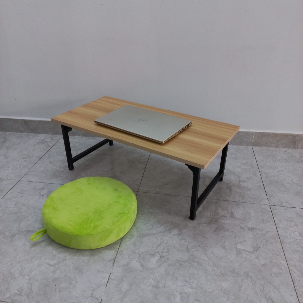 Bàn làm việc U bệt vân gỗ sắt V2, 40x60x30cm, , mặt MDF, dày 17ly, Chân sắt màu đen.