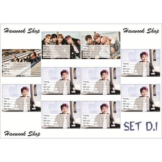 Nhãn Vở BTS - YNWA Rap Monster ver (có nhiều mẫu Kpop)