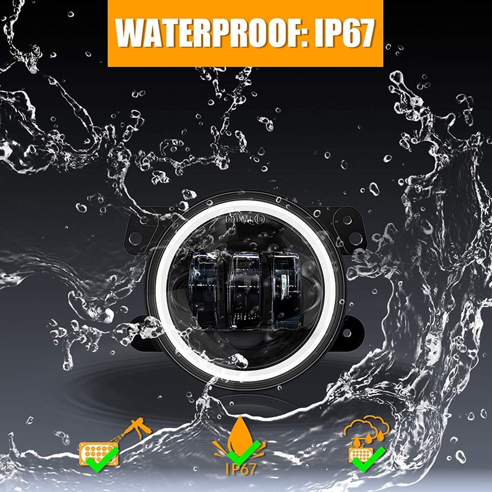 3,5 inch 4 inch LE Đèn sương mù đa năng Bumper Light Offroad Đèn sương mù trắng DRL cho xe Jeep Wrangler JK JL Dodge Journey Honda