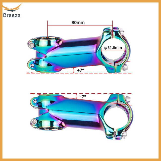 Phụ Kiện Kẹp Điều Chỉnh 7 / 17 Độ 60-110mm Bằng Hợp Kim Nhôm Nhiều Màu Sắc Cho Tay Lái Xe Đạp Leo Núi 31.8mm