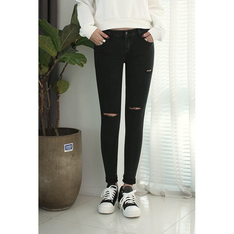 Quần Jeans Đen Bigsize Co giãn Size 32-36 70-85kg