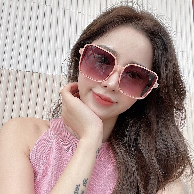 Kính Mát Gọng Vuông Lớn Chống Tia UV Phong Cách Hàn Quốc