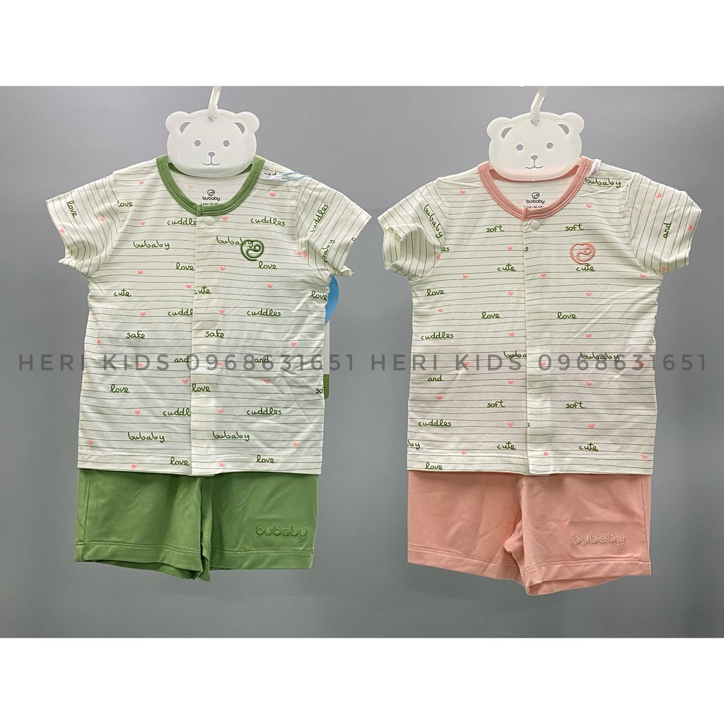 Bộ cộc tay cài giữa Bu, Bubaby 3m - 18m