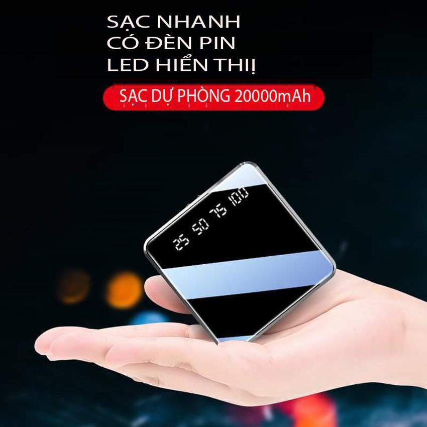 Sạc dự phòng mini dung lượng 20000mah [Miễn phí vận chuyển]