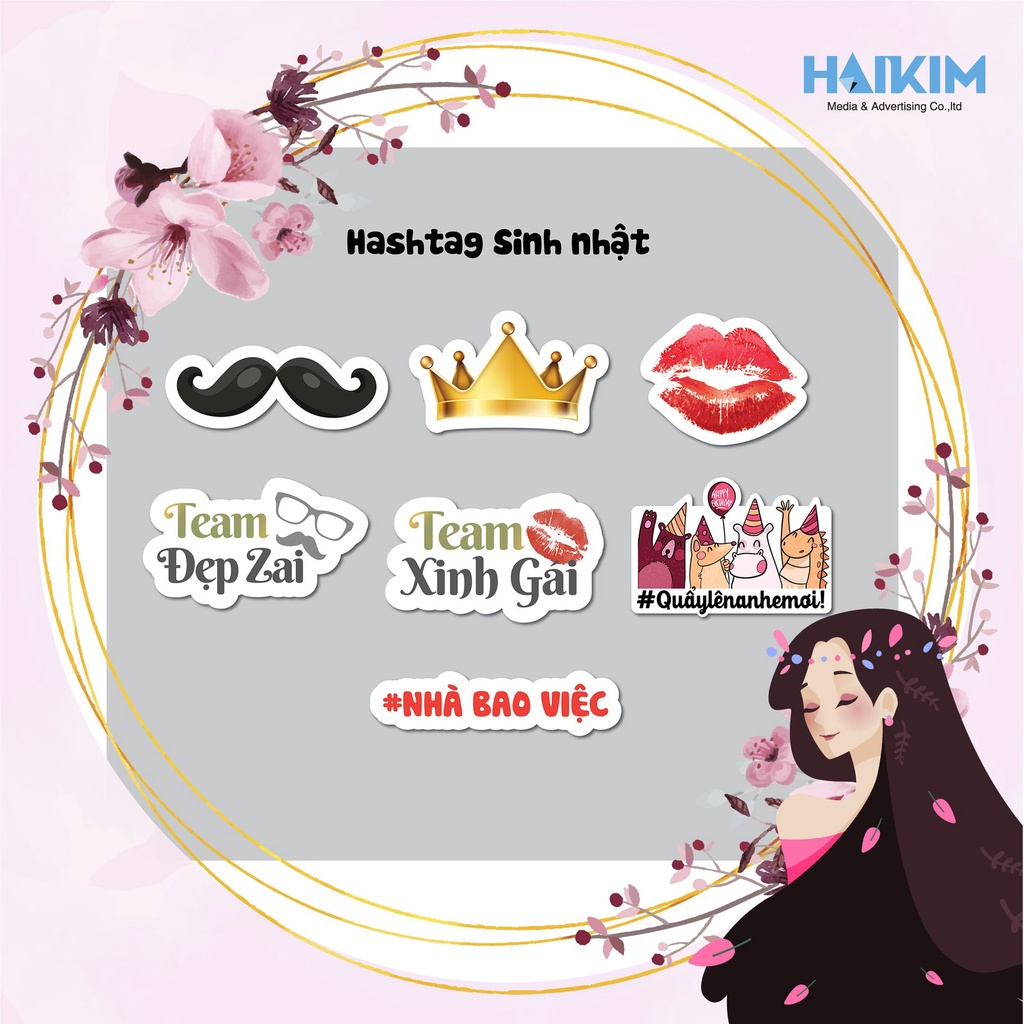 Hashtag sinh nhật, Hashtag in theo yêu cầu ngộ nghĩnh, đáng yêu