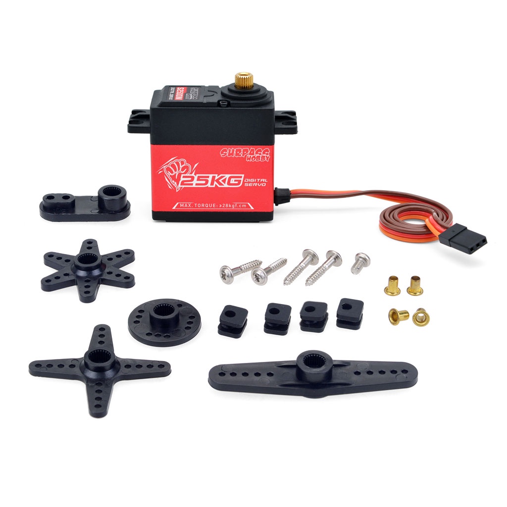 Động Cơ Servo Kỹ Thuật Số Không Lõi 20KG 25KG 30kg 35kg 180 270 Tốc Độ 25T Cho Xe Hơi Điều Khiển Từ Xa