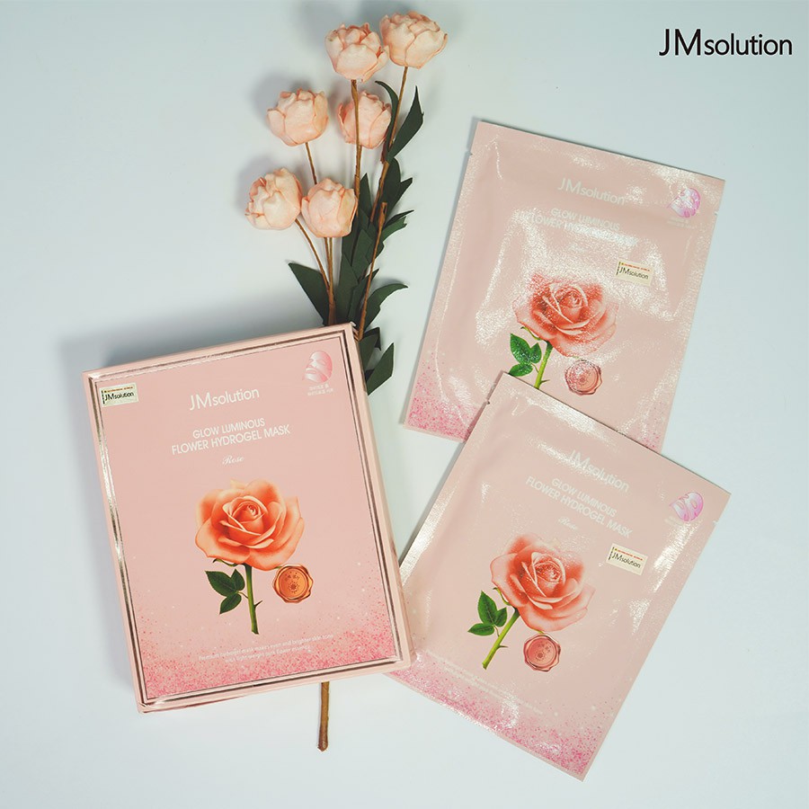 Mặt Nạ Thạch Hoa Hồng, Thư Giãn Da JMsolution Glow Luminous Flower Hydrogel Mask Rose 30g