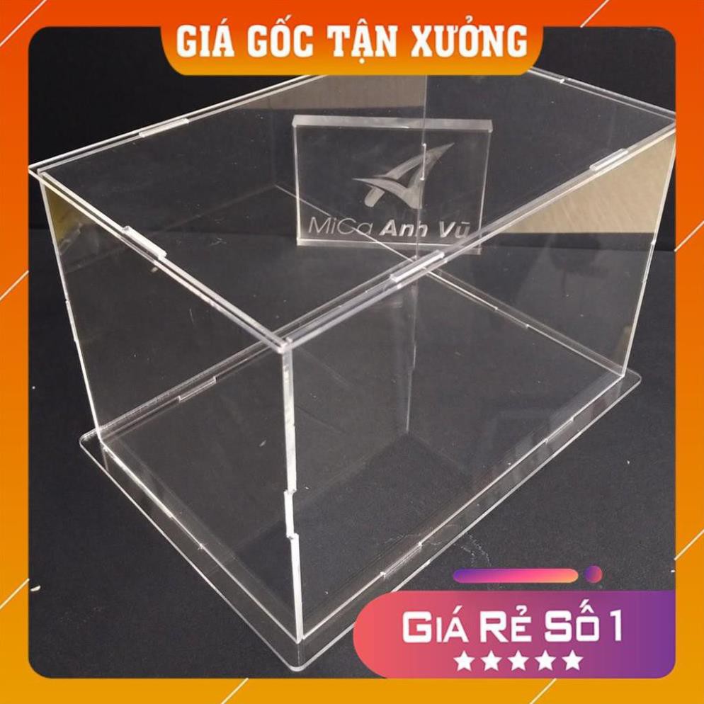 [Mica Việt Nam] [Giá Tận Xưởng] Hộp trưng bày chống bụi 20x13x13cm mica trong đế nhiều màu