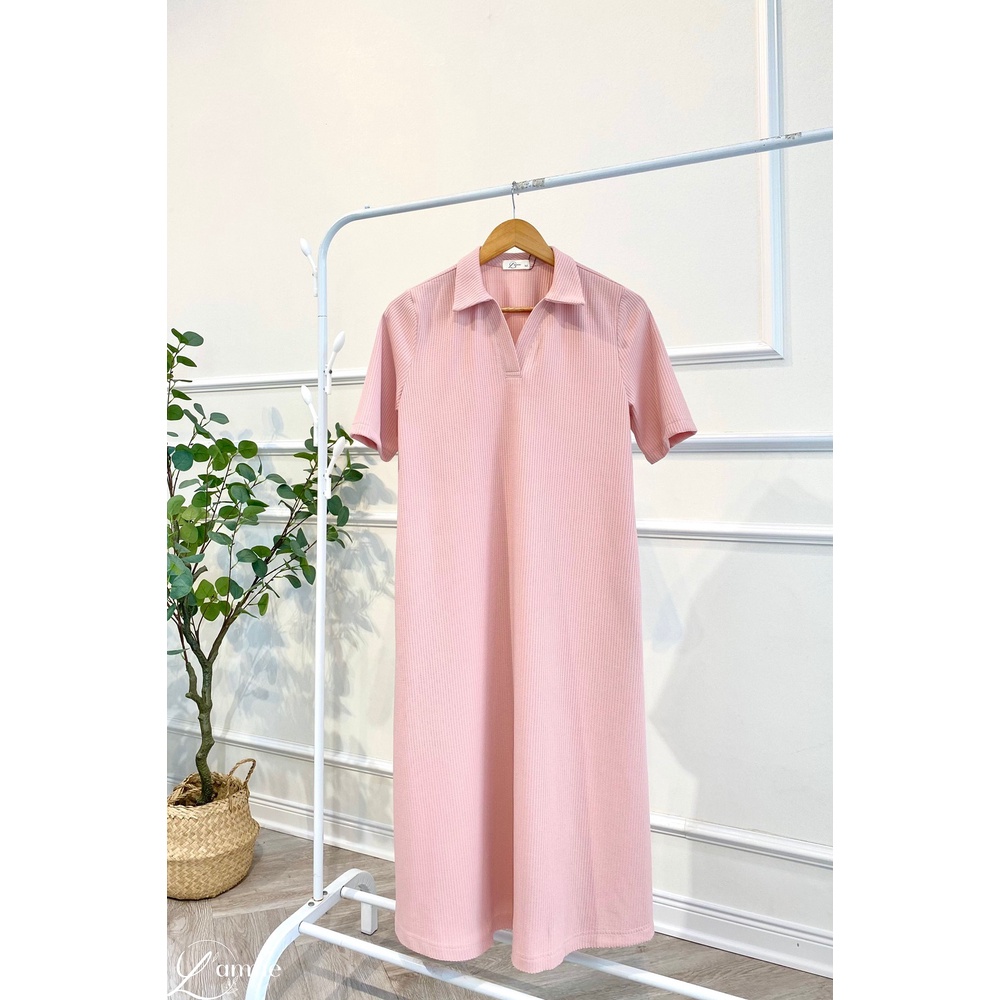 [NEW ARRIVIAL] Đầm bầu suông đẹp cổ bẻ RIKA DRESS phong cách Hàn Quốc nhẹ nhàng by L'amme