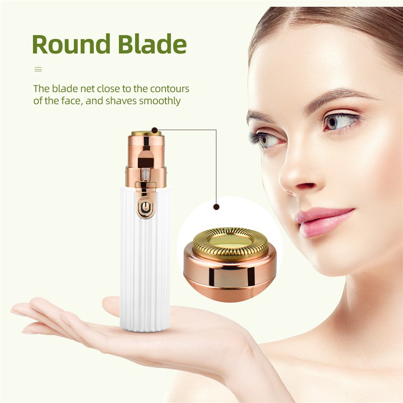 Ckeyin Máy Tẩy LôngTriệt Lông Mày 2 Trong 1 Mini Sạc Pin Có Tích Hợp Đèn máy cạo lông mini MT114