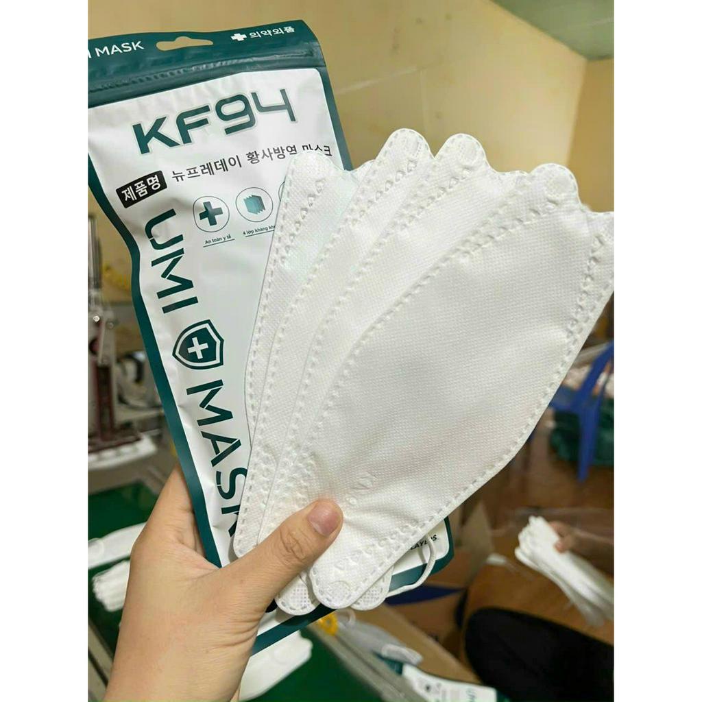 Khẩu trang 4D/KF94 UMI MASK Khẩu Trang Y tế an toàn đạt tiêu chuẩn ôm sát mặt