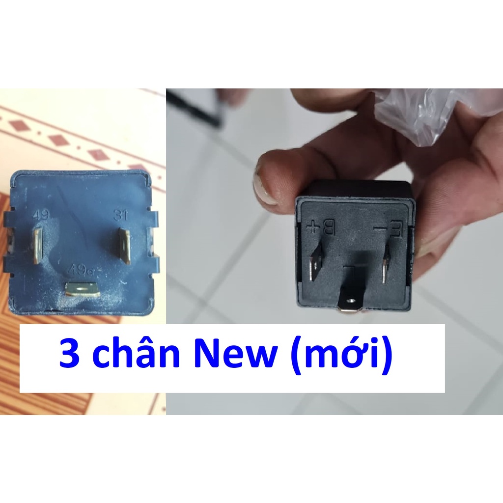 Cục chớp led 3 chân relay flasher điều chỉnh cực nhanh và cực chậm cho ô tô