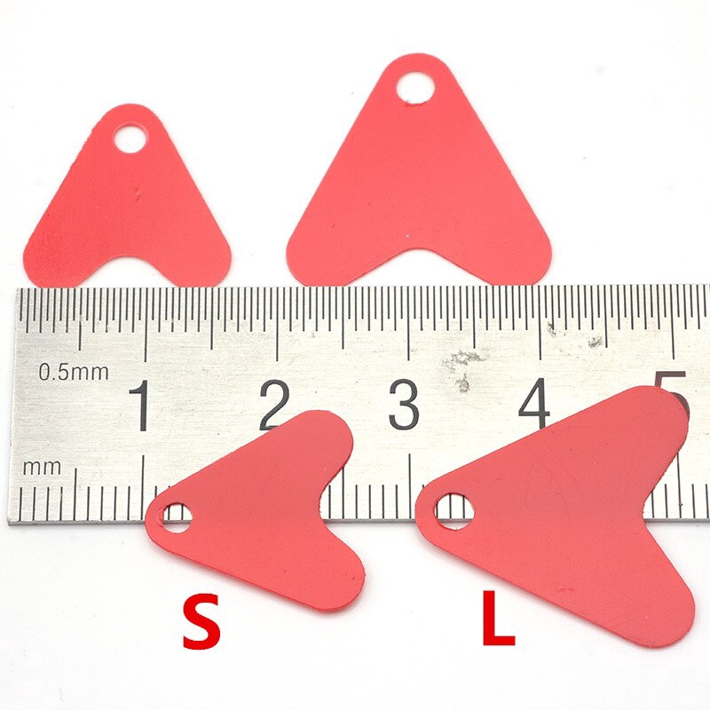 Set 100 Mồi Giả Nhử Cá Bằng Nhựa Đính Kim Sa Màu Đỏ