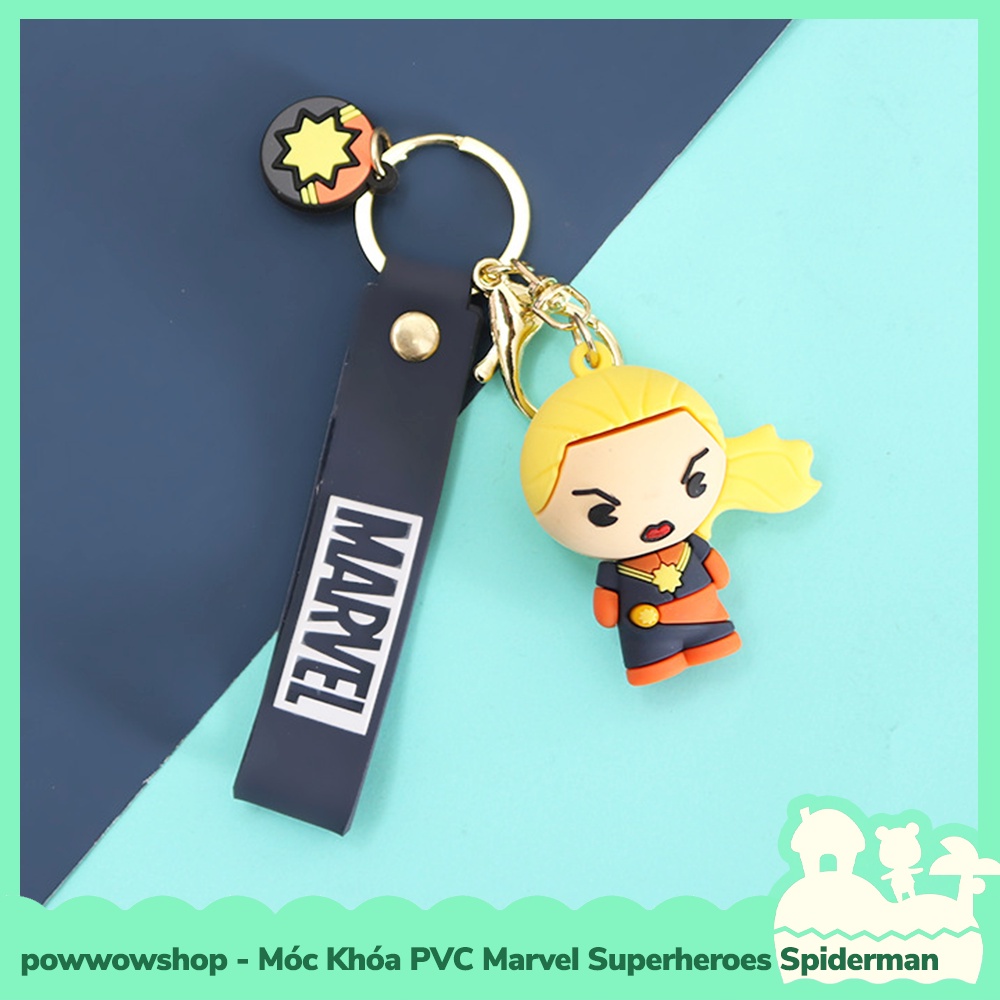 [Sẵn VN - Hỏa Tốc] Dây Móc Khóa PVC Kiểu Dáng Siêu Anh Hùng Marvel Superheroes Spiderman, Thor, Captain, Hulk